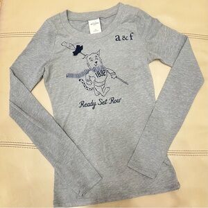 Abercrombie Kids Gray Graphic Long Sleeve Tee
